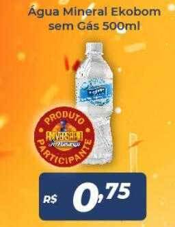 Água mineral ekobom sem gás