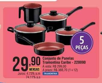 Berlanda Conjunto de panelas tramontina caribe oferta