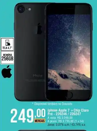 Berlanda Iphone apple 7 + chip claro pré - 220246 - 220247 oferta