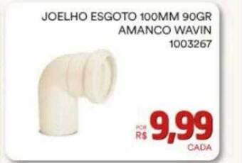 Conibase Joelho esgoto 100mm 90gr amanco wavin oferta