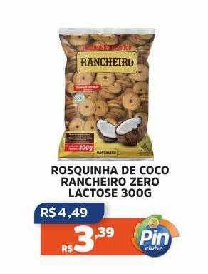 Pinheiro Supermercado Rosquinha de coco rancheiro zero lactose oferta