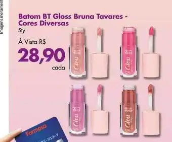 Batom Bt Gloss Bruna Tavares Cores Diversas