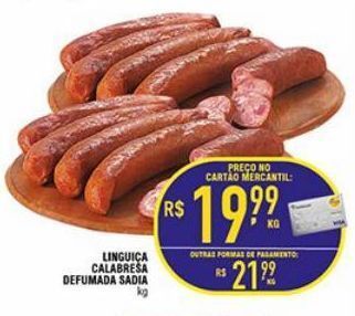 Mercantil Rodrigues Linguiça calabresa defumada sadia kg oferta
