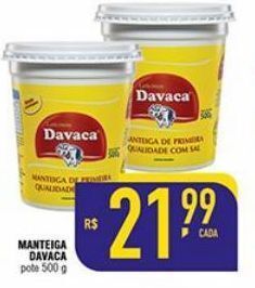 Mercantil Rodrigues Manteiga davaca 500g oferta