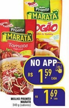 Mercantil Rodrigues Molho pronto maratá 340g oferta