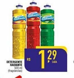 Mercantil Rodrigues Detergente radiante 500ml oferta