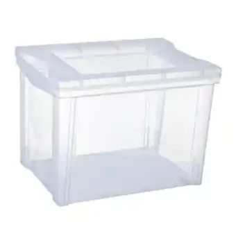 Caixa organizadora plástico transparente 30l 30,7x42,5x30,5 cm radical color ordene