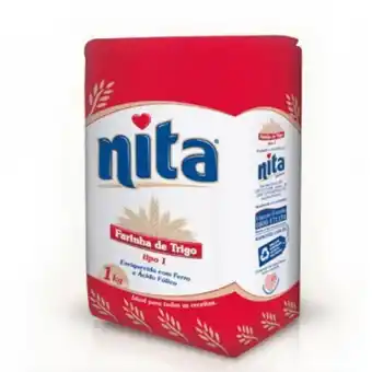 Farinha de trigo nita tipo 1 pacote 1kg