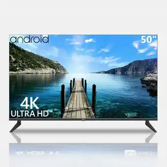 Carrefour Smart tv led 50 4k hq conversor digital externo 3 hdmi 2 usb wi-fi android 11 design slim oferta