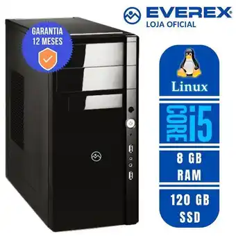 Carrefour Computador core i5-8400, 8gb ddr4, 120gb ssd e linux - everex oferta