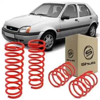 Carrefour Jogo de molas esportivas helicoidais fiesta 1997 a 2007 vermelho suspensão shutt oferta