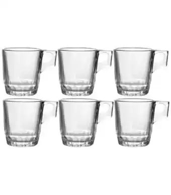 Freitas Varejo Jogo canequinhas de vidro 6pcs útil bazar rfo082 oferta