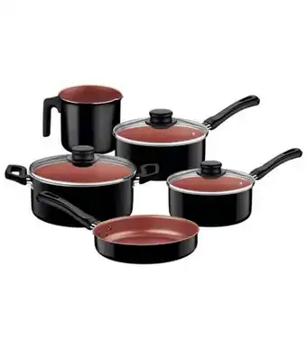 Jogo de panelas tramontina caribe preto 5pcs 20297008