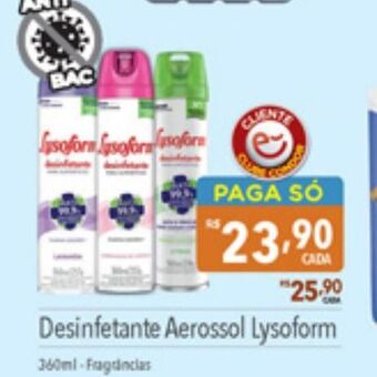 Supermercados Condor Desinfetante aerossol lysoform oferta