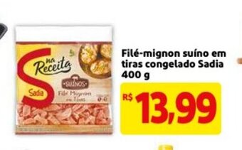 Mercado Extra File Mignon suino em tiras congelado Sadia 400g oferta
