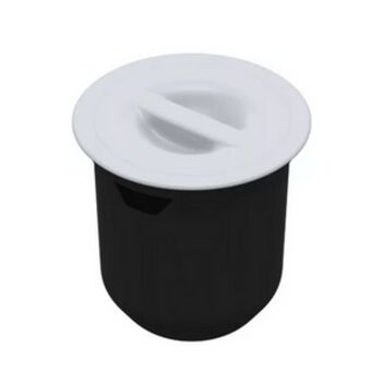 Comjol Lixeira embutir 8l redonda branca arquitech oferta