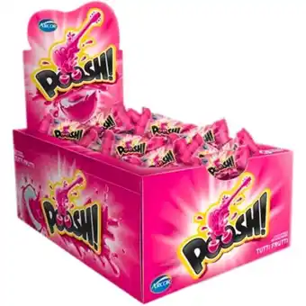 Atacadão Chiclete sabor tutti frutti caixa 200g - arcor/poosh oferta