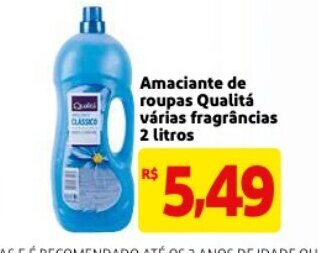 Mercado Extra Amaciante roupas Qialita varias fragrancias 2L oferta