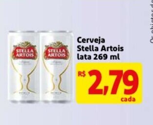 Mercado Extra Cerveja Stella Artois lata 269ml oferta