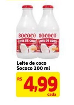 Mercado Extra Leite de Coco Sococo 200ml oferta