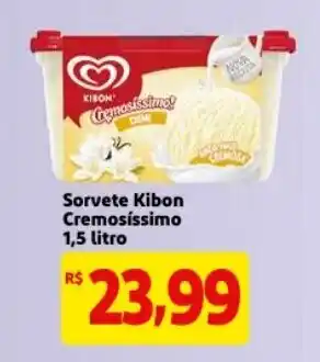 Sorvete Kibon Cremosissimo 1.5L
