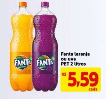 Mercado Extra Fanta laranja, ou Uva pet 2L oferta