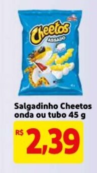 Mercado Extra Salgadinho Cheetos onda ou tubo 45g oferta