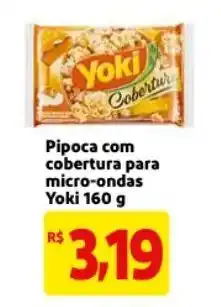 Mercado Extra Pipoca com cobertura para micro ondas Yoki 160g oferta