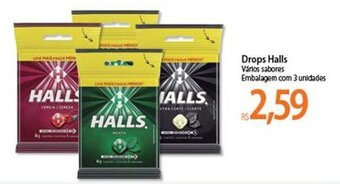 Atacadão Drops Halls 3 unidades oferta