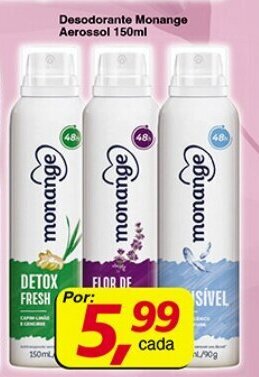 Supermercados Guanabara Desodorante Monange Aerossol 150ml oferta