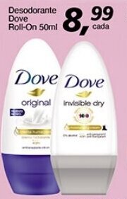 Supermercados Guanabara Desodorante Dove Roll-On 50ml oferta
