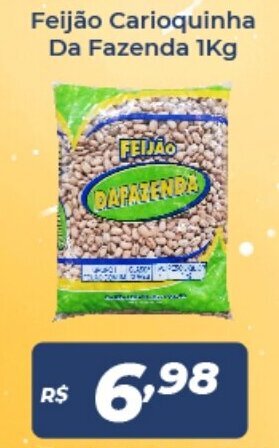 Feijao Carioquinha Da Fazenda 1kg