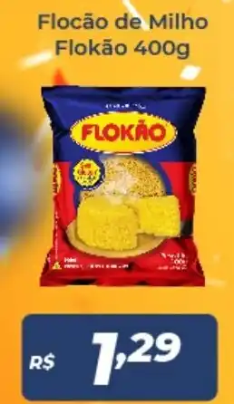 Atakarejo Flocao de Milho Flokao 400g oferta