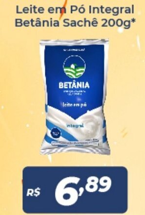 Atakarejo Leite em po Integral Betania sache 200g oferta