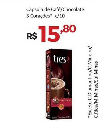 Cápsula De Café Chocolate 3 Corações c/10