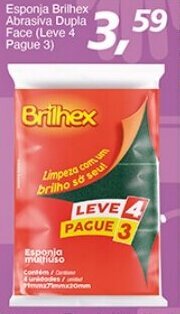 Supermercados Guanabara Esponja Brilhex Abrasiva Dupla Face oferta
