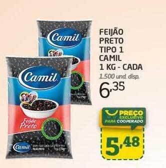 Feijão preto tipo 1 camil - cada