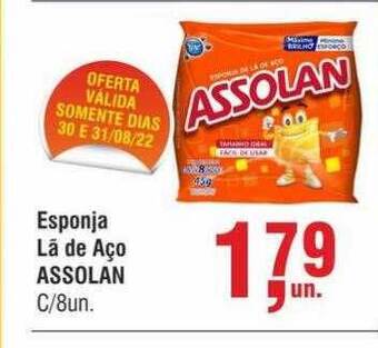 Esponja lã de aço assolan