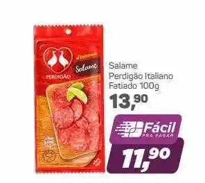 Supermercados São Vicente Salame perdigão italiano fatiado oferta