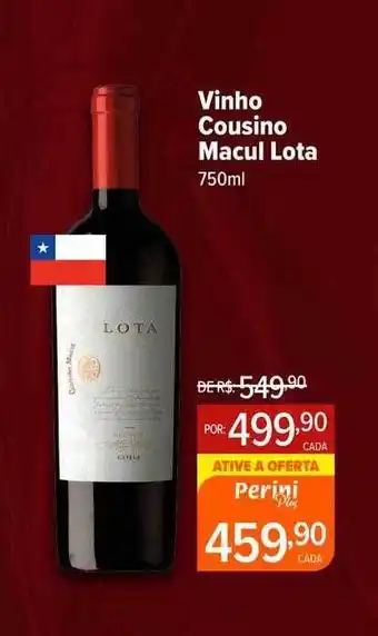 Perini Vinho cousino macul lota oferta