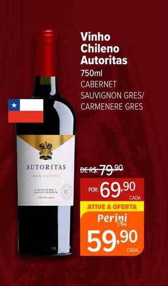Perini Vinho chileno autoritas oferta