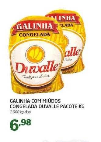 Cooper Galinha com miúdos congelada duvalle pacote kg oferta