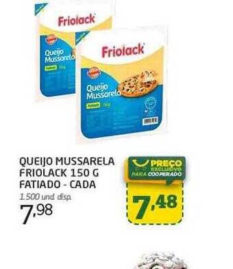 Cooper Queijo mussarela friolack fatiado - cada oferta