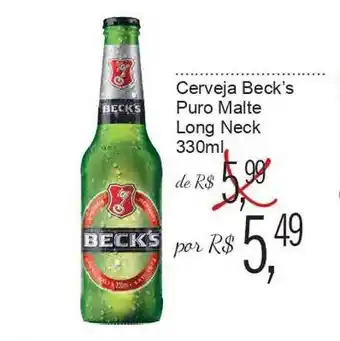 Cerveja beck's puro malte long neck