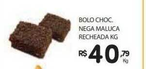 Supermercado Vitorino Bolo choc nega maluca recheada kg oferta