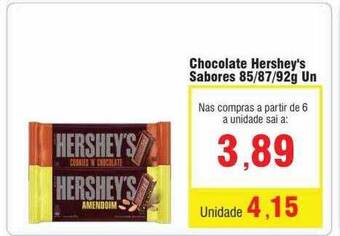 Spani Atacadista Chocolate hershey's sabores oferta