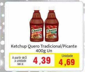 Spani Atacadista Ketchup quero tradicional picante oferta