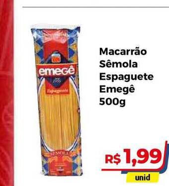 Macarrão Sêmola Espaguete Emegê 500g