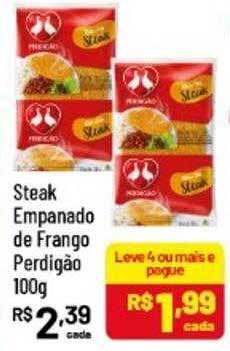 Supermercados Goes Steak empanado de frango perdigão oferta