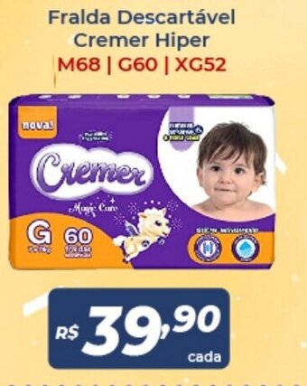 Atakarejo Fralda descartavel Cremer Hiper oferta
